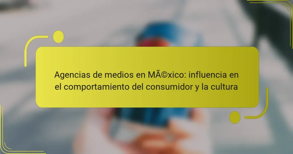 Agencias de medios en México: influencia en el comportamiento del consumidor y la cultura