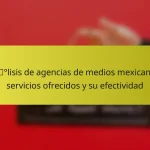 Análisis de agencias de medios mexicanas: servicios ofrecidos y su efectividad