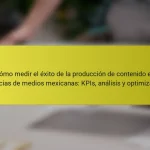 Cómo medir el éxito de la producción de contenido en agencias de medios mexicanas: KPIs, análisis y optimización